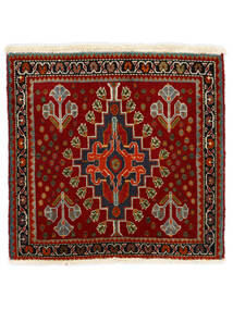  Perzisch Ghashghai Vloerkleed 61X63 Vierkant Donkerrood/Zwart (Wol, Perzië/Iran)