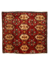 53X56 Tappeto Ghashghai Orientale Quadrato Rosso Scuro/Nero (Lana, Persia/Iran) Carpetvista