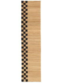 Chess Line Jute 80X350 Small Light Brown/Black Runner Jute Rug