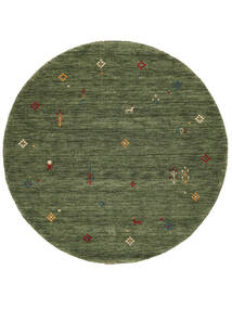  Ø 150 Small Gabbeh Giza Rug - Forest Green Wool