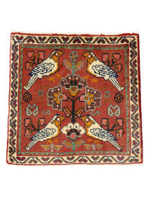 Tapete Persa Ghashghai 54X56 Quadrado Vermelho Escuro/Preto (Lã, Pérsia/Irão)