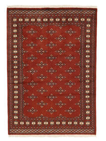 137X200 絨毯 オリエンタル パキスタン ブハラ 2Ply ダークレッド/ブラック (ウール, パキスタン) Carpetvista