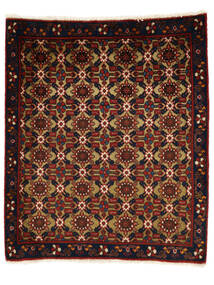 64X76 絨毯 カシュガイ オリエンタル 正方形 ブラック/ダークレッド (ウール, ペルシャ/イラン) Carpetvista