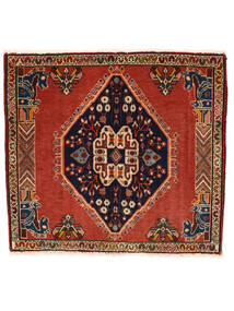 絨毯 カシュガイ 63X67 正方形 ダークレッド/ブラック (ウール, ペルシャ/イラン)