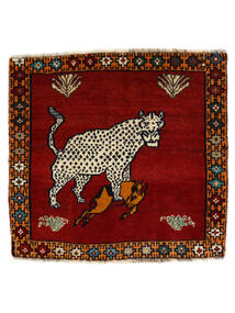 Qashqai Rug 62X64 Square Black/Dark Red Wool, Persia/Iran Carpetvista
