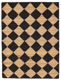  150X210 Romboz Jute Light Brown/Black Small Rug