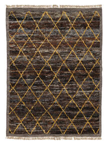 170X228 絨毯 Berber スタイル モダン ブラック/茶色 (ウール, アフガニスタン) Carpetvista