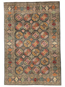 195X286 Kazak Fine Teppich Orientalischer Braun/Orange (Wolle, Afghanistan) Carpetvista