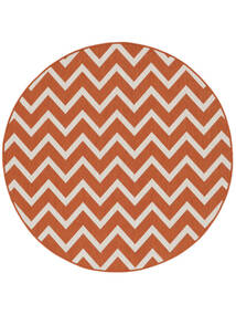  Washable Indoor/Outdoor Rug Ø 150 Capri Rust Red Round Small