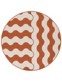 Mare Indoor/Outdoor Rug Washable Ø 150 Small Rust Red Round