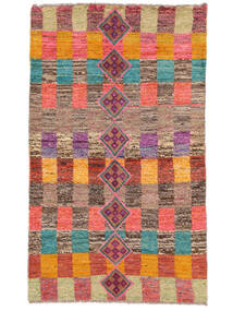 絨毯 Moroccan Berber - Afghanistan 86X145 茶色/レッド (ウール, アフガニスタン)