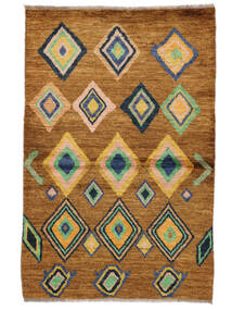  Moroccan Berber - Afghanistan 92X139 Tappeto Di Lana Marrone/Arancione Piccolo Carpetvista