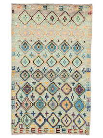 87X142 絨毯 Moroccan Berber - Afghanistan モダン グリーン/オレンジ (ウール, アフガニスタン) Carpetvista