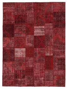 300X400 Tapete Patchwork - Turkiet Moderno Vermelho Escuro/Preto Grande (Lã, Turquia) Carpetvista