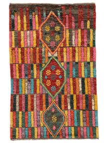 絨毯 Moroccan Berber - Afghanistan 75X120 ダークレッド/ブラック (ウール, アフガニスタン)