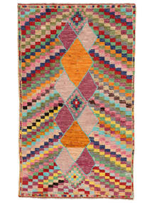  Moroccan Berber - Afghanistan 110X182 ウール 絨毯 茶色/ダークレッド 小 Carpetvista