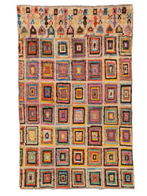 絨毯 Moroccan Berber - Afghanistan 89X148 茶色/ブラック (ウール, アフガニスタン)