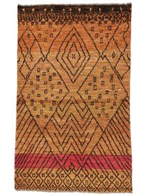  Moroccan Berber - Afghanistan 90X149 ウール 絨毯 茶色/ブラック 小 Carpetvista
