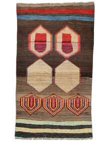 Moroccan Berber - Afghanistan Rug 81X145 Black/Brown Wool, Afghanistan Carpetvista