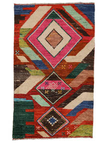 絨毯 Moroccan Berber - Afghanistan 88X146 ダークレッド/ブラック (ウール, アフガニスタン)