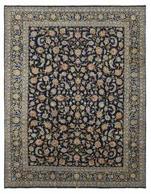  Orientalischer Keshan Teppich 298X393 Schwarz/Braun Großer Wolle, Persien/Iran