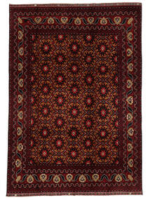 Kunduz Rug Rug 202X281 Black/Dark Red Wool, Afghanistan Carpetvista