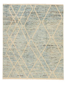 253X310 Berber Stil Teppich Moderner Grün/Beige Großer (Wolle, Afghanistan) Carpetvista