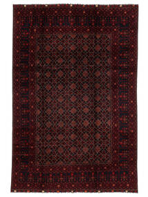 195X287 絨毯 オリエンタル Kunduz ブラック/ダークレッド (ウール, アフガニスタン) Carpetvista