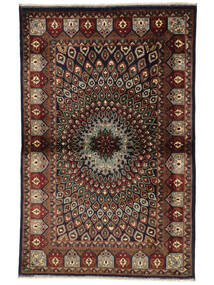 絨毯 オリエンタル Kunduz 97X152 ブラック/ダークレッド (ウール, アフガニスタン)