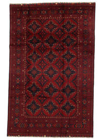 191X307 Χαλι Ανατολής Kunduz Μαύρα/Σκούρο Κόκκινο (Μαλλί, Αφγανικά) Carpetvista