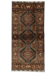 絨毯 オリエンタル Kunduz 91X191 廊下 カーペット ブラック/茶色 (ウール, アフガニスタン)