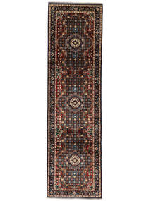 82X292 Kunduz Teppich Orientalischer Läufer Schwarz/Braun (Wolle, Afghanistan) Carpetvista