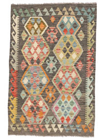  Orientalsk Kelim Afghan Old Style Teppe 102X154 Brun/Grønn Ull, Afghanistan Carpetvista