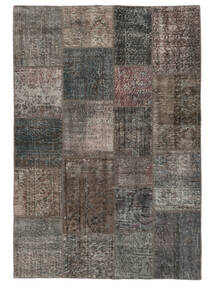 Patchwork Rug 140X200 Brown/Black Wool, Turkey Carpetvista