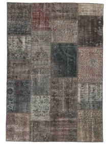  140X200 Patchwork Rug Brown/Black Turkey Carpetvista