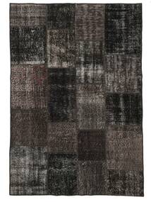 Tappeto Patchwork 140X200 Nero/Marrone (Lana, Turchia)