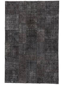 200X300 絨毯 Patchwork - Turkiet モダン ブラック/ダークグレー (ウール, トルコ) Carpetvista