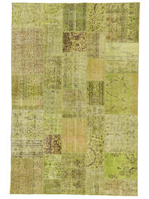 198X300 絨毯 Patchwork - Turkiet モダン ダークイエロー/ダークグリーン (ウール, トルコ) Carpetvista