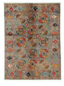  Orientalisk Kazak Fine Matta 149X202 Brun/Grön Ull, Afghanistan Carpetvista