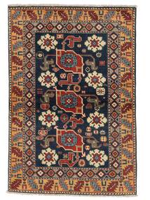Kazak Fine Teppich 101X148 Schwarz/Braun Wolle, Afghanistan Carpetvista