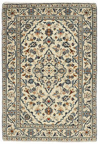100X146 絨毯 オリエンタル カシャン イエロー/ブラック (ウール, ペルシャ/イラン)