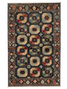  Orientalischer Kazak Fine Teppich 96X150 Schwarz/Braun Wolle, Afghanistan Carpetvista