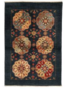 Oriental Kazak Fine Rug 99X146 Black/Brown Wool, Afghanistan Carpetvista