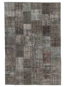 Patchwork Tæppe 198X298 Brun/Sort Uld, Tyrkiet Carpetvista