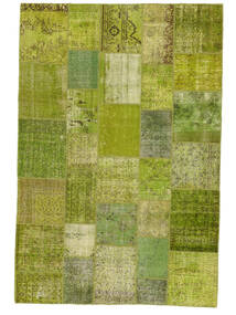  Patchwork Χαλι 204X303 Vintage Μαλλινο Σκούρο Πράσινο/Πράσινα Carpetvista