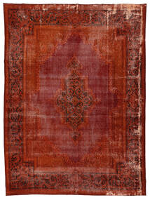292X393 Tapete Colored Vintage - Turkiet Moderno Vermelho Escuro/Preto Grande (Lã, Turquia) Carpetvista