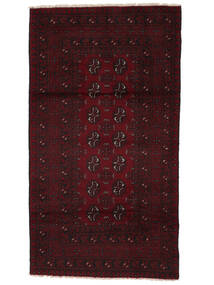  Afgán Fine Szőnyeg 102X189 Fekete Carpetvista