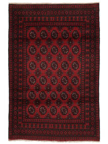 117X176 Afghan Fine Teppich Orientalischer Schwarz/Dunkelrot (Wolle, Afghanistan) Carpetvista
