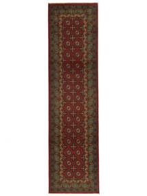  Orientalischer Afghan Fine Teppich 77X301 Läufer Schwarz/Braun Wolle, Afghanistan Carpetvista