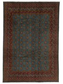 200X287 Afghan Fine Colour Rug Oriental Black/Brown (Wool, Afghanistan) Carpetvista